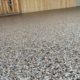 epoxy flooring with a grey base and white flakes - Innovative Garage Flooring epoxy flooring contractor near