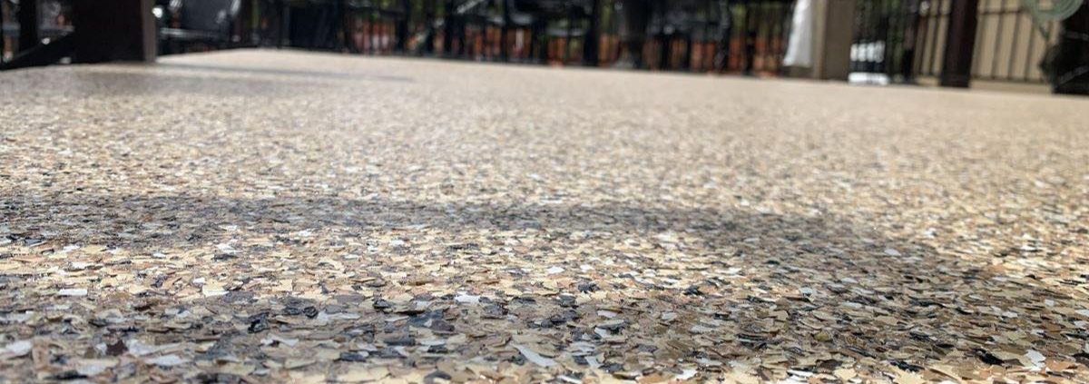 full flake epoxy flooring for an outdoor patio - Innovative Garage Flooring epoxy flooring