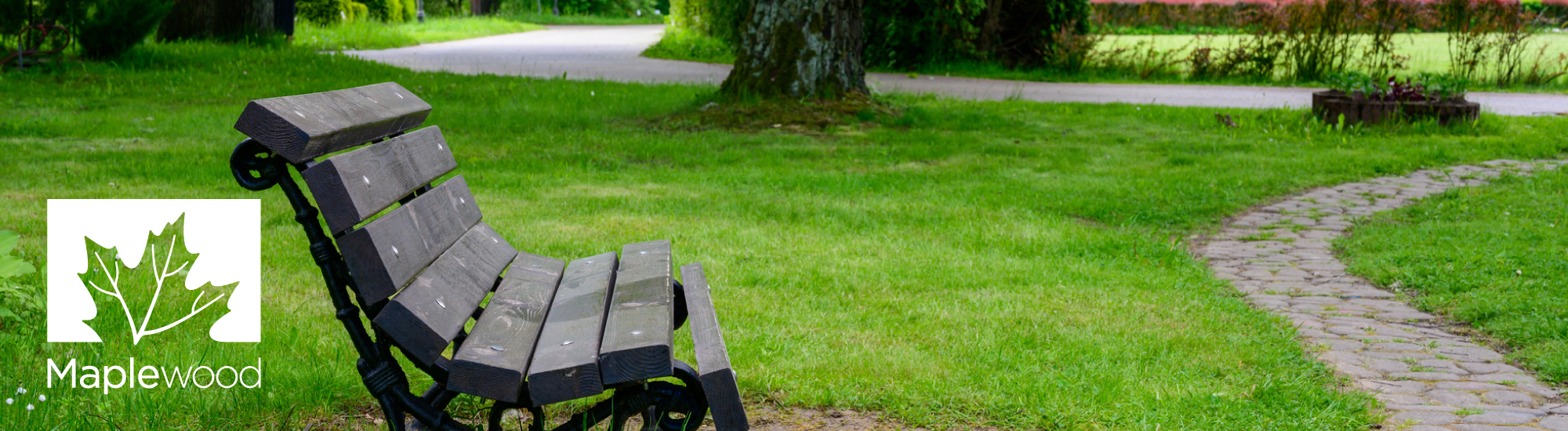 wood bench in a city park - Innovative Garage Flooring Maplewood epoxy flooring