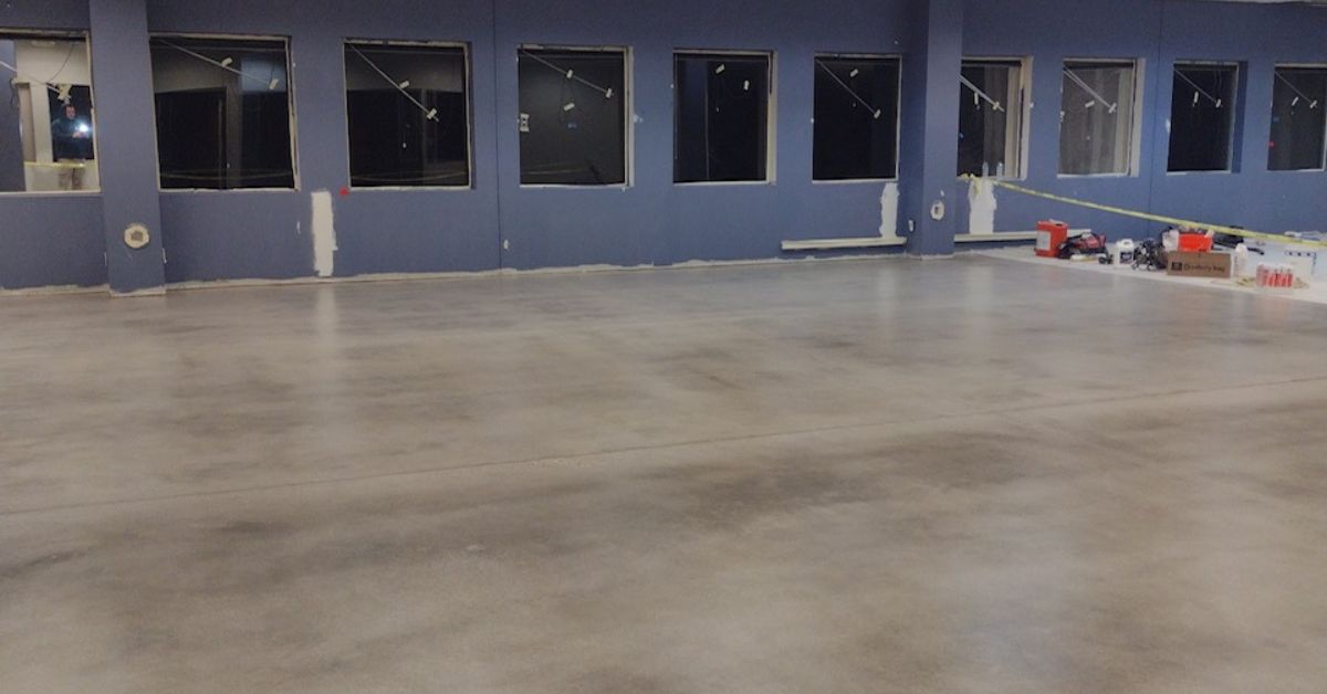 commercial space with grey polished concrete floors - Innovative Garage Flooring polished concrete